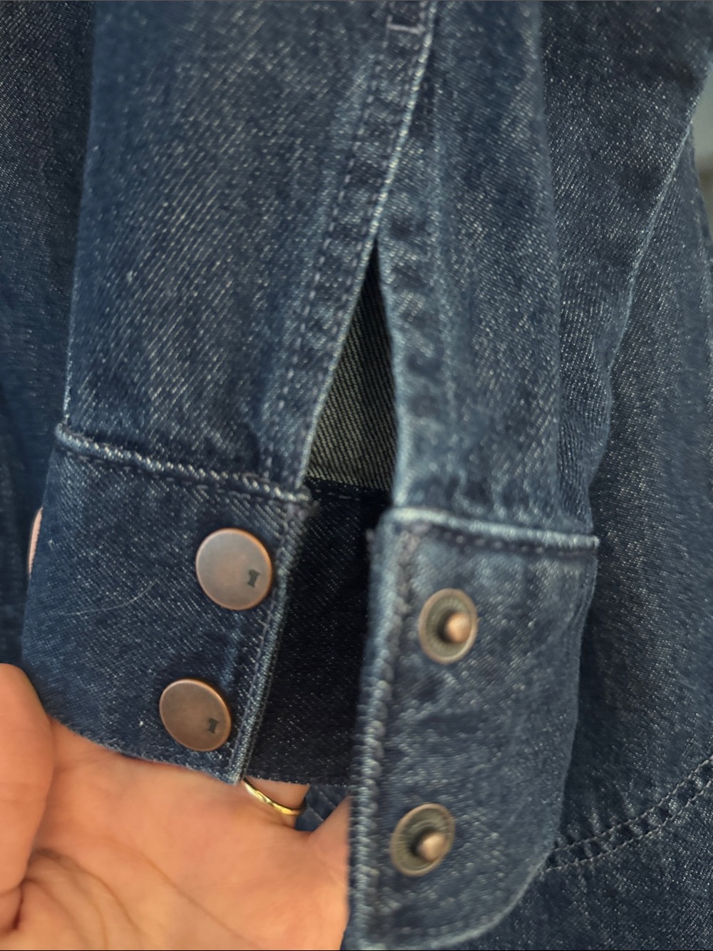 Pilcro Anthropologie Utility Denim Long Chore Jacket Size S - Picture 6 of 9